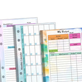 Maxbell 6 Ring Loose Leaf Lined Paper Binder Planner Insert Students A6 Refill Paper