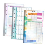 Maxbell 6 Ring Loose Leaf Lined Paper Binder Planner Insert Students A6 Refill Paper