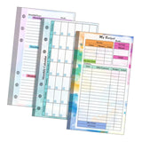 Maxbell 6 Ring Loose Leaf Lined Paper Binder Planner Insert Students A6 Refill Paper