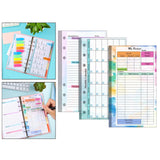 Maxbell 6 Ring Loose Leaf Lined Paper Binder Planner Insert Students A6 Refill Paper