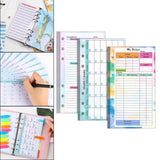 Maxbell 6 Ring Loose Leaf Lined Paper Binder Planner Insert Students A6 Refill Paper