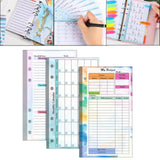 Maxbell 6 Ring Loose Leaf Lined Paper Binder Planner Insert Students A6 Refill Paper