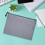 Maxbell Zipper Pouch Gray Document Bag for Office Appliances School Supplies Gadgets