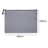 Maxbell Zipper Pouch Gray Document Bag for Office Appliances School Supplies Gadgets