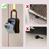 Maxbell Key Lock Box Valets Wall Mounted Indoor Outdoor Store Keys Cabinet Organizer Gray