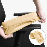 Maxbell Arm Rest Cover Sponge Filling Washable Armrest Cover Pads Desk Chair Cushion Beige