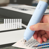 Maxbell Electric Eraser Handy Accurate Detailing Tool for Sketching Drawing Painting Light Blue