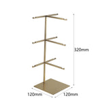 Maxbell Multiple Eyeglasses Display Rack Sunglasses Organizer for Countertop Dresser 3 Tiers Gold