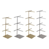 Maxbell Multiple Eyeglasses Display Rack Sunglasses Organizer for Countertop Dresser 3 Tiers Gold