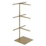 Maxbell Multiple Eyeglasses Display Rack Sunglasses Organizer for Countertop Dresser 3 Tiers Gold