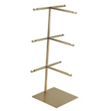 Maxbell Multiple Eyeglasses Display Rack Sunglasses Organizer for Countertop Dresser 3 Tiers Gold