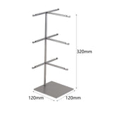 Maxbell Multiple Eyeglasses Display Rack Sunglasses Organizer for Countertop Dresser 3 Tiers Silver