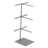 Maxbell Multiple Eyeglasses Display Rack Sunglasses Organizer for Countertop Dresser 3 Tiers Silver