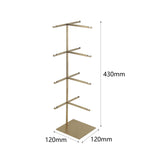 Maxbell Multiple Eyeglasses Display Rack Sunglasses Organizer for Countertop Dresser 4 Tiers Gold