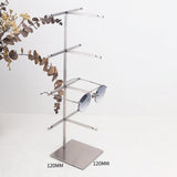 Maxbell Multiple Eyeglasses Display Rack Sunglasses Organizer for Countertop Dresser 4 Tiers Silver