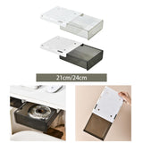 Maxbell Under Desk Drawer Style Storage Box Hidden Desktop Organizer for Desk School clear small