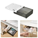 Maxbell Under Desk Drawer Style Storage Box Hidden Desktop Organizer for Desk School black large