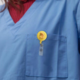 Maxbell ID Clip Reel Retractable Holder Flowers Badge for Volunteers Students Nurses Style B