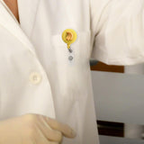 Maxbell ID Clip Reel Retractable Holder Flowers Badge for Volunteers Students Nurses Style B
