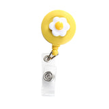Maxbell ID Clip Reel Retractable Holder Flowers Badge for Volunteers Students Nurses Style C
