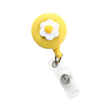 Maxbell ID Clip Reel Retractable Holder Flowers Badge for Volunteers Students Nurses Style C