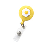 Maxbell ID Clip Reel Retractable Holder Flowers Badge for Volunteers Students Nurses Style C