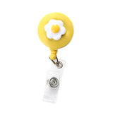 Maxbell ID Clip Reel Retractable Holder Flowers Badge for Volunteers Students Nurses Style C