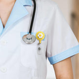 Maxbell ID Clip Reel Retractable Holder Flowers Badge for Volunteers Students Nurses Style C