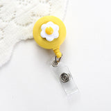 Maxbell ID Clip Reel Retractable Holder Flowers Badge for Volunteers Students Nurses Style C