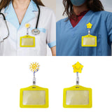 Maxbell Badge Holder Waterproof Student Teacher Doctor Coworkers Medical Card Holder flower
