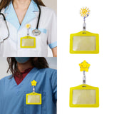 Maxbell Badge Holder Waterproof Student Teacher Doctor Coworkers Medical Card Holder flower