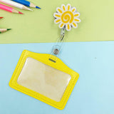 Maxbell Badge Holder Waterproof Student Teacher Doctor Coworkers Medical Card Holder flower