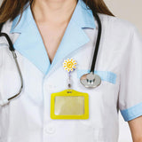 Maxbell Badge Holder Waterproof Student Teacher Doctor Coworkers Medical Card Holder flower