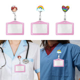 Maxbell Nurse Badge Card Holder Coworkers Office Gift Nurse Badge Holder brown hair nurse