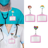 Maxbell Nurse Badge Card Holder Coworkers Office Gift Nurse Badge Holder brown hair nurse