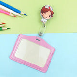 Maxbell Nurse Badge Card Holder Coworkers Office Gift Nurse Badge Holder brown hair nurse