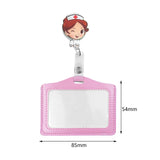 Maxbell Nurse Badge Card Holder Coworkers Office Gift Nurse Badge Holder brown hair nurse