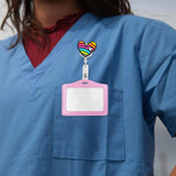 Maxbell Nurse Badge Card Holder Coworkers Office Gift Nurse Badge Holder colorful heart