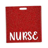 Maxbell 5xNurse Badge Card Holder Lightweight Durable Decorative Nurse Work Gift Red