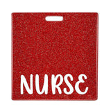 Maxbell 3xNurse Badge Card Holder Lightweight Durable Decorative Nurse Work Gift Red