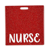 Maxbell 3xNurse Badge Card Holder Lightweight Durable Decorative Nurse Work Gift Red