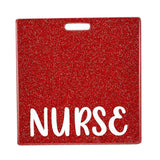 Maxbell Nurse Badge Card Holder Lightweight Durable Decorative Nurse Work Gift Red