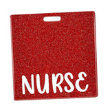 Maxbell 3xNurse Badge Card Holder Lightweight Durable Decorative Nurse Work Gift Red