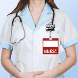 Maxbell 5xNurse Badge Card Holder Lightweight Durable Decorative Nurse Work Gift Red