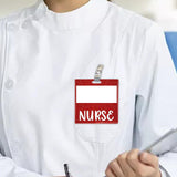 Maxbell 6xNurse Badge Card Holder Lightweight Durable Decorative Nurse Work Gift Red