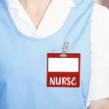 Maxbell 2xNurse Badge Card Holder Lightweight Durable Decorative Nurse Work Gift Red