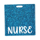 Maxbell 4xNurse Badge Card Holder Lightweight Durable Decorative Nurse Work Gift Lake Blue