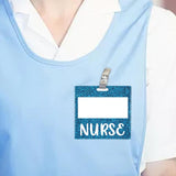 Maxbell 6xNurse Badge Card Holder Lightweight Durable Decorative Nurse Work Gift Lake Blue