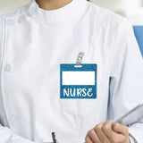 Maxbell 6xNurse Badge Card Holder Lightweight Durable Decorative Nurse Work Gift Lake Blue