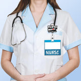 Maxbell 3xNurse Badge Card Holder Lightweight Durable Decorative Nurse Work Gift Lake Blue